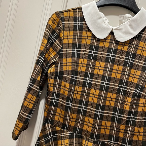 ModCloth Yellow & Black Plaid Dress - L - Picture 3 of 6